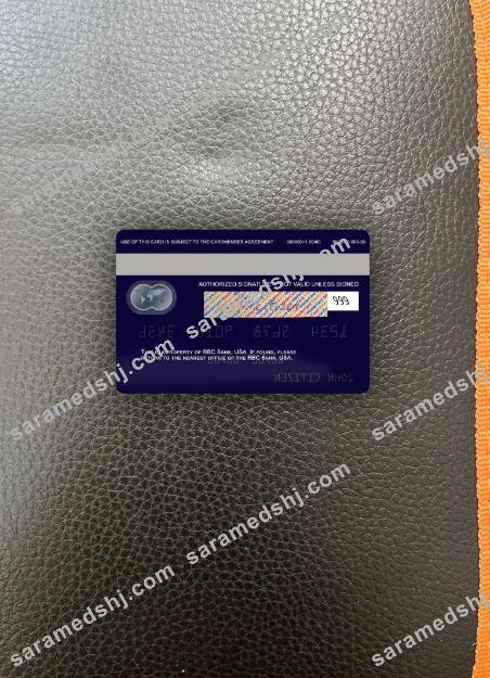 USA RBC Bank mastercard photolook back